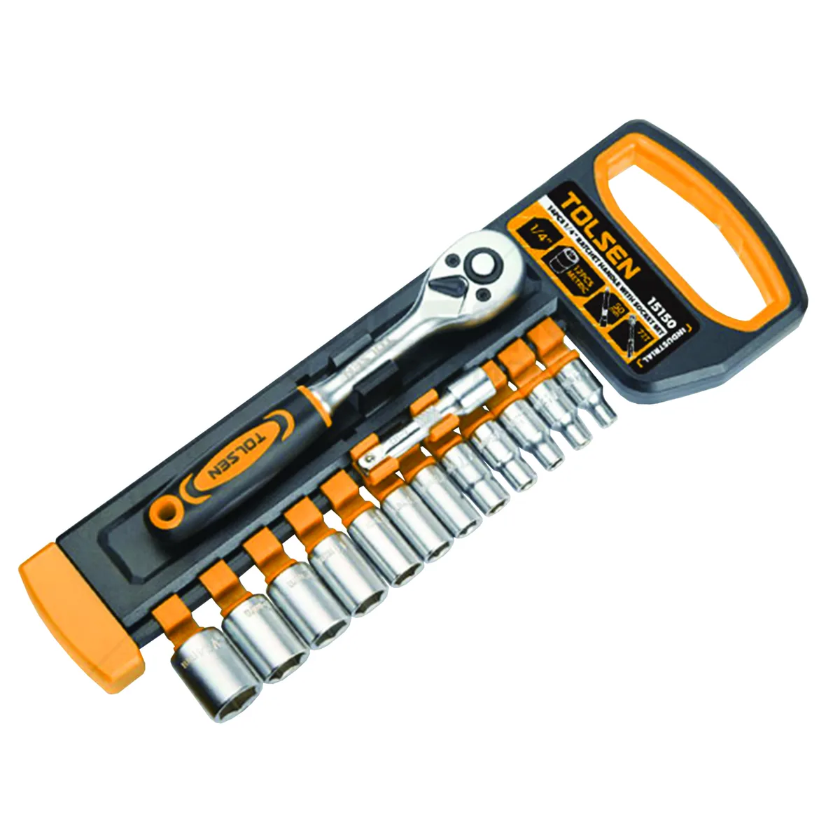 Набір торцевих ключів Tolsen Профі, 1/4", CrV, 14 шт.