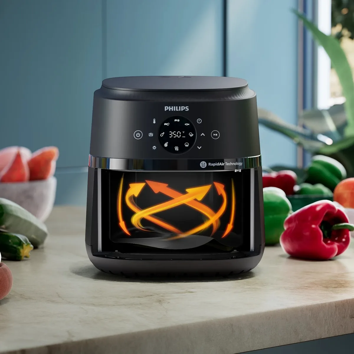 Мультипіч Philips пластик 4,2 л чорна 1500 Вт сенсорне управління 13 програм