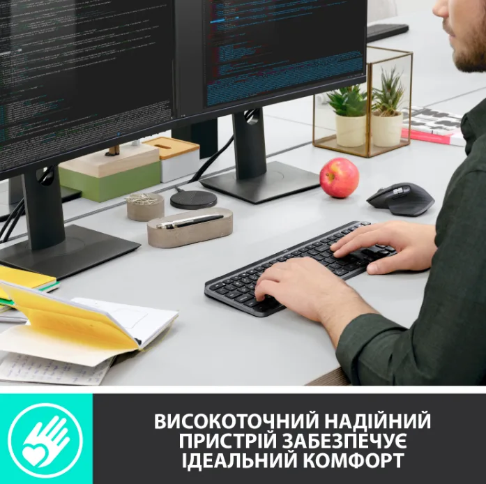 Клавіатура LOGITECH Мембранна Бездротова Bluetooth 430х132х20 мм Сіра