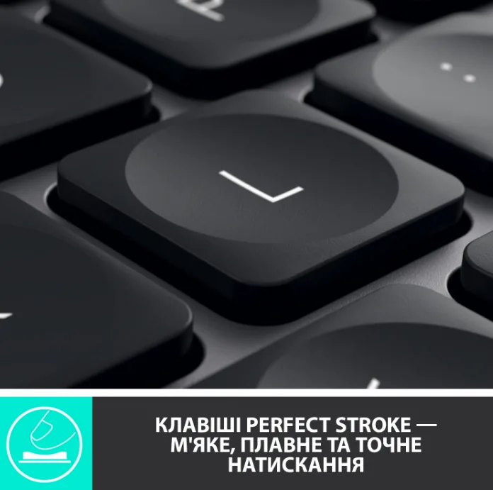 Клавіатура LOGITECH Мембранна Бездротова Bluetooth 430х132х20 мм Сіра