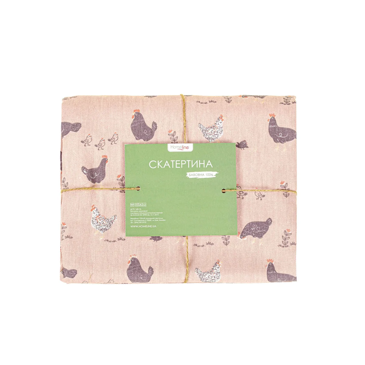 Скатертина Home Line Полупанама 120х150 Рожевий