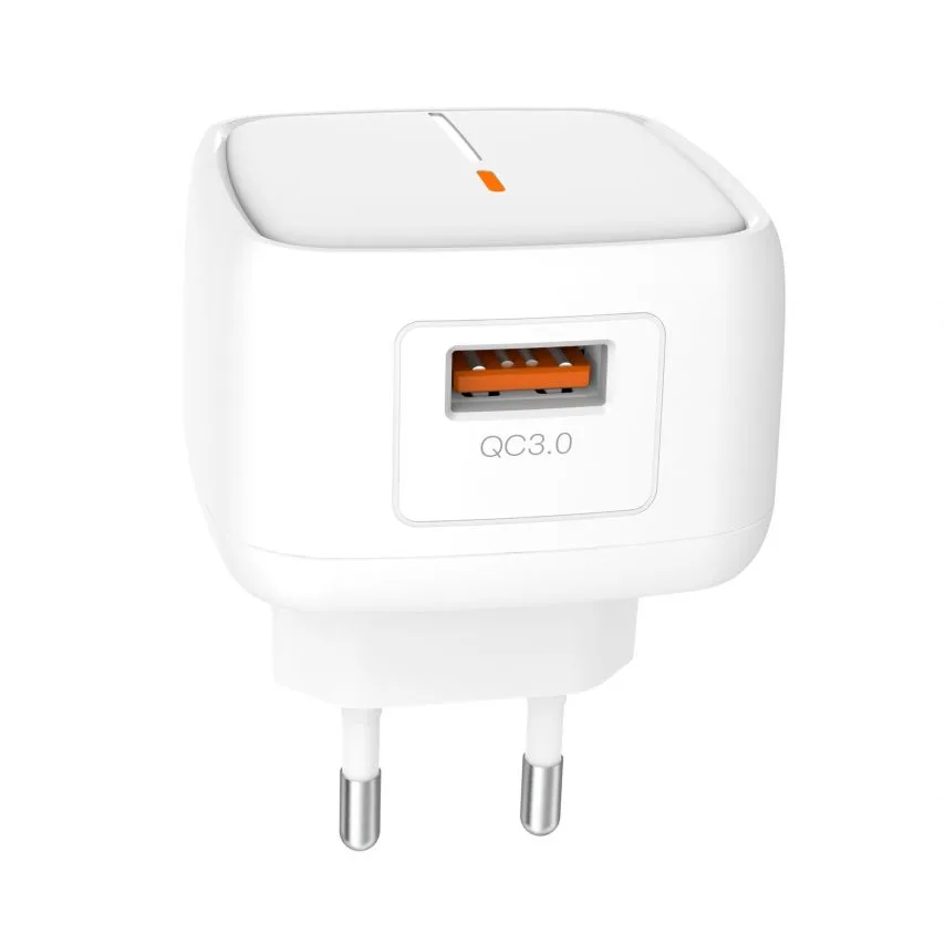 Сетевое зарядное устройство XO 1USB 18W Quick Charge 3.0 белое