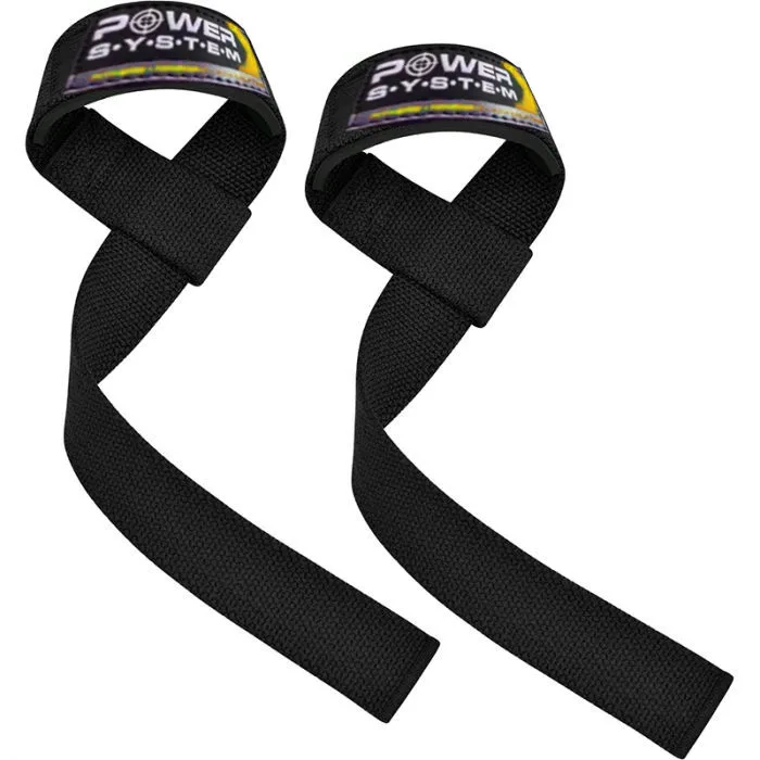Лямки для тяги Active Point бавовна чорні жовті 120 кг
