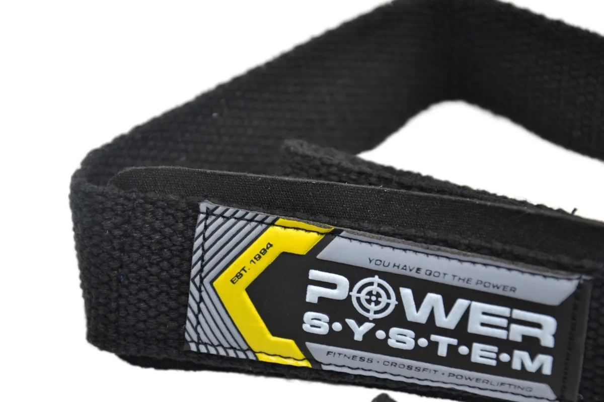 Лямки для тяги Active Point бавовна чорні жовті 120 кг