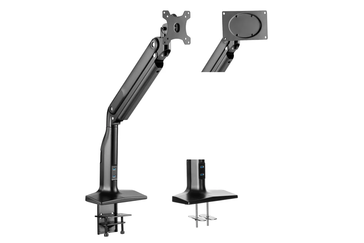 Крепление монитора настольное 2E Sekveofvu 17"- 43" 18кг 2хUSB 3.0