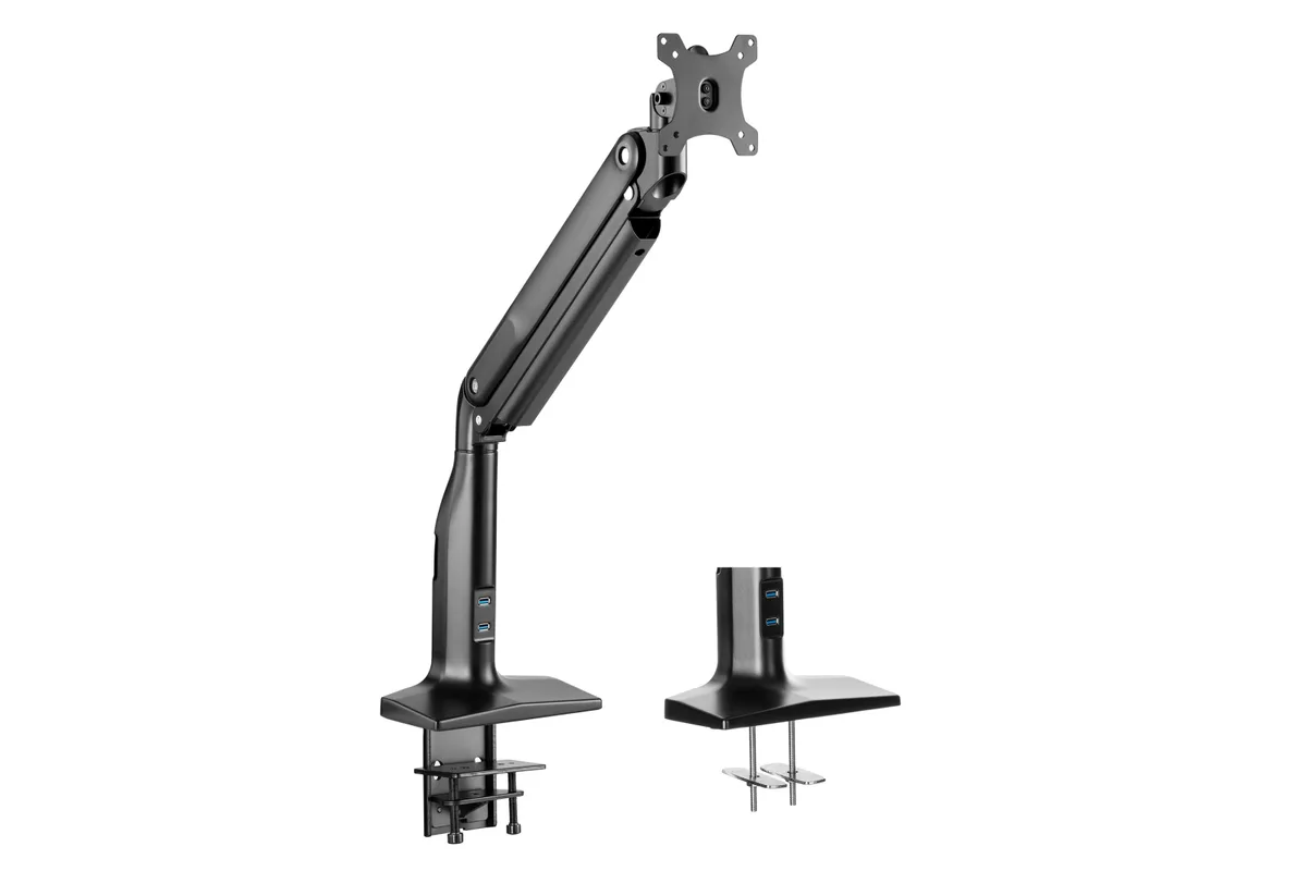 Крепление монитора настольное 2E Sekveofvu 17"- 43" 18кг 2хUSB 3.0
