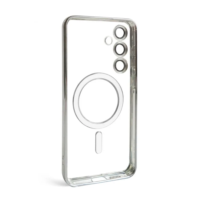 Чохол MagSafe для Samsung S24 S25 Пластик Силікон Срібний