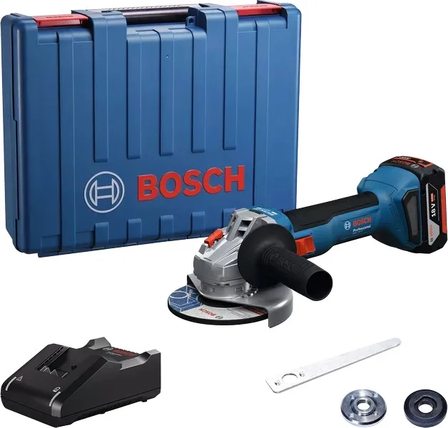 Аккумуляторная угловая шлифмашина Bosch Professional GWS 18V-8, 125 мм, 18 В, 1x4 А·час, 0-11000 об/мин, 16 кг, кейс ZP GAL
