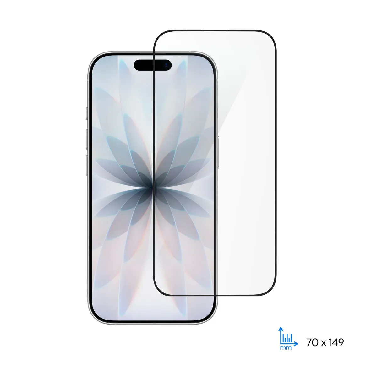 Защитное стекло 2E для iPhone 17 (6.3), 2.5D FCFG, (1 упаковка), черная рамка