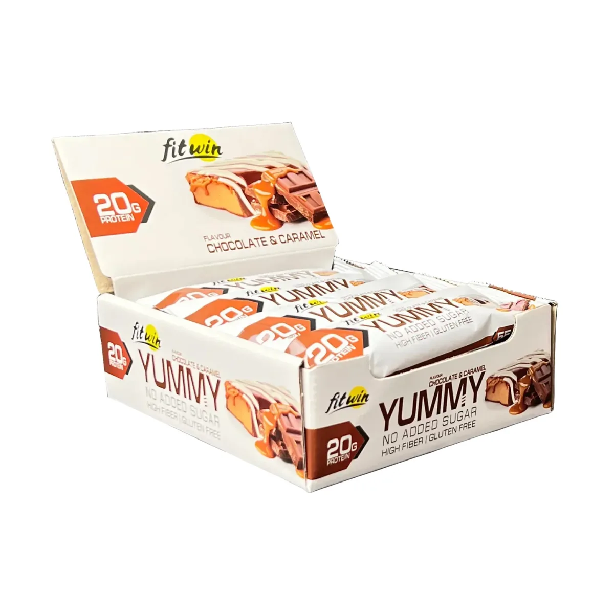 Протеїновий батончик YummY Bar FitWin 12x55g Шоколад і Карамель