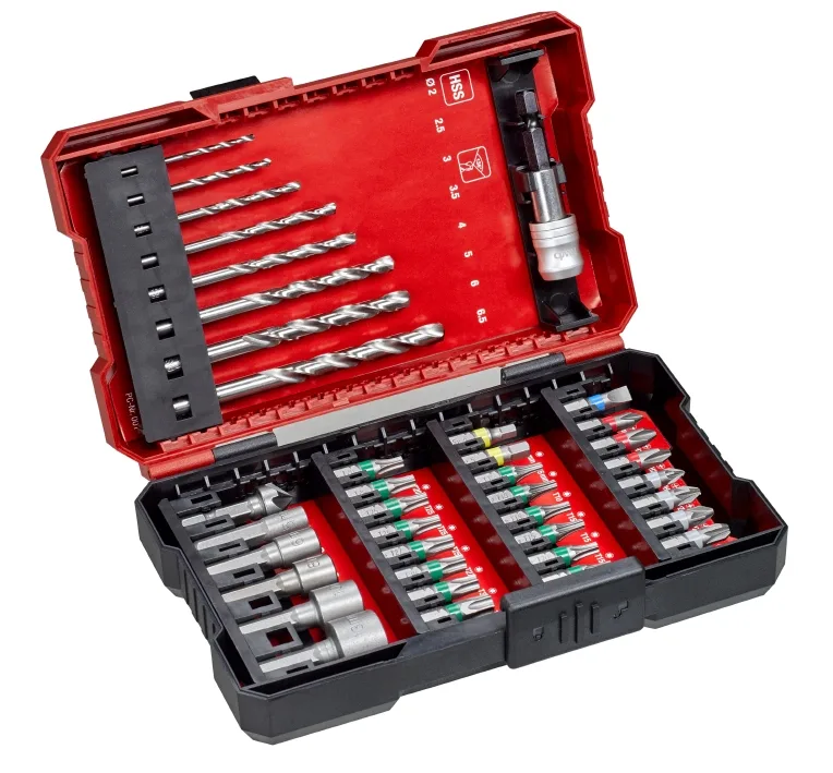 Комплект свердел і біт по металу HSS Einhell L-Box, 39 одиниць, 0.43 кг