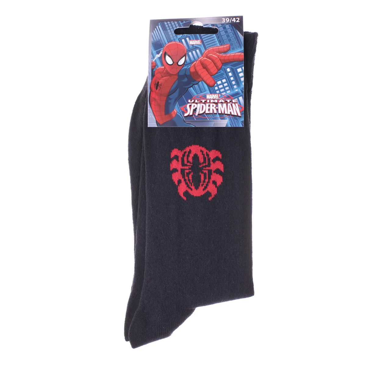 Шкарпетки SPIDER MAN бавовна 39-42 чорні