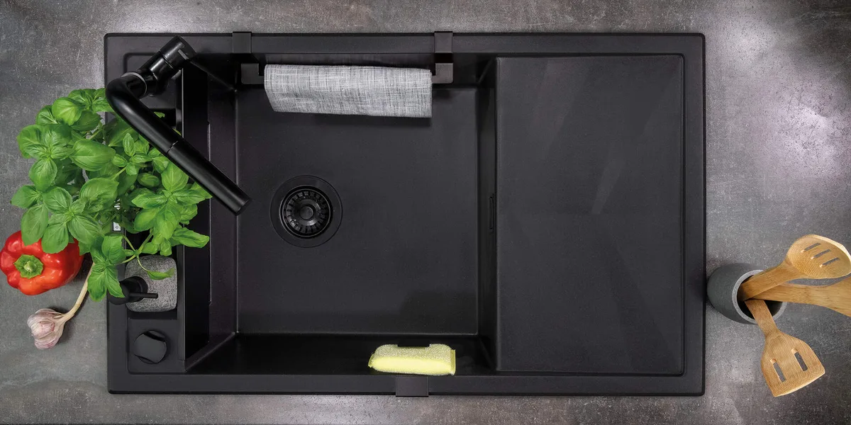 Комплект кухонных аксессуаров Deante Magnetic, черный.