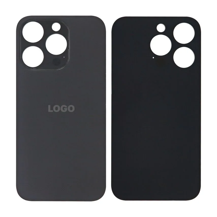 Задня кришка Apple Original Quality 14 Pro чорна з великим вирізом під камеру