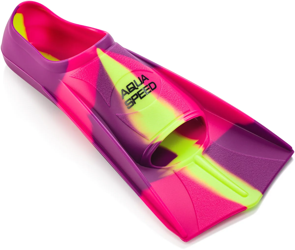 Ласти Aqua Speed силіконові 35-36 рожеві фіолетові жовті