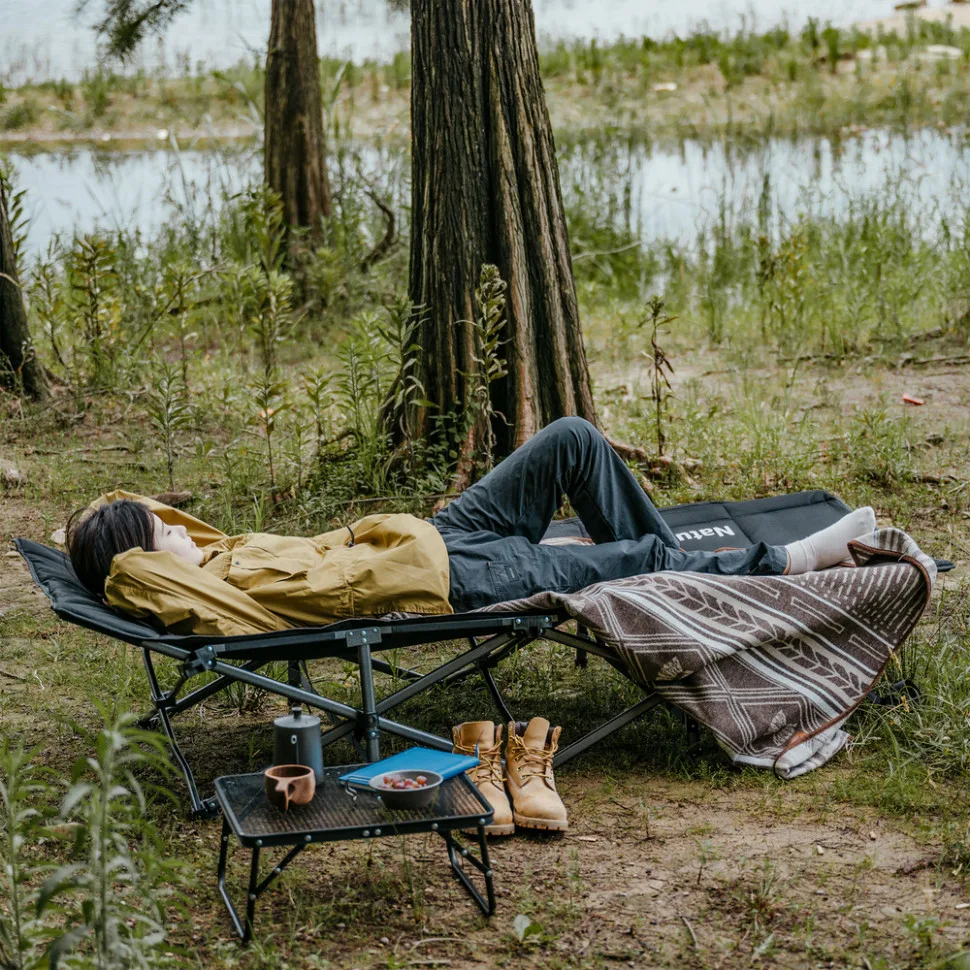 Складане ліжко Naturehike Поліестер Oxford 190х70х36-48 см Чорне