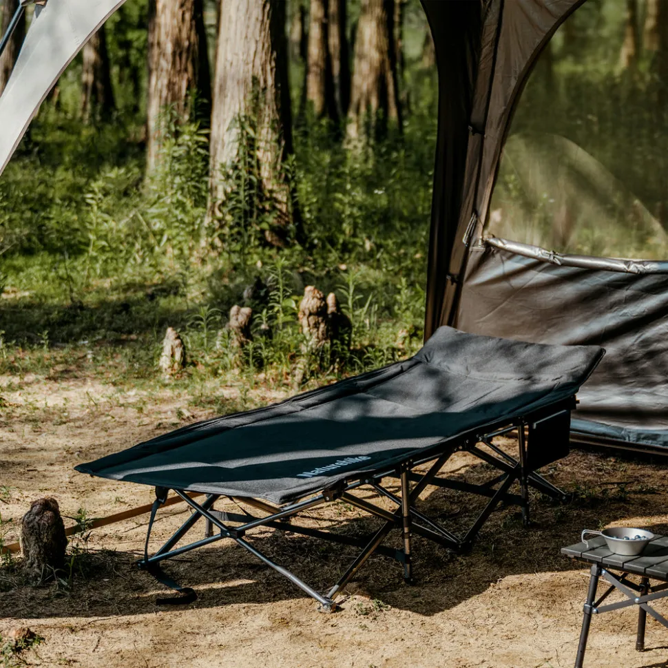 Складане ліжко Naturehike Поліестер Oxford 190х70х36-48 см Чорне
