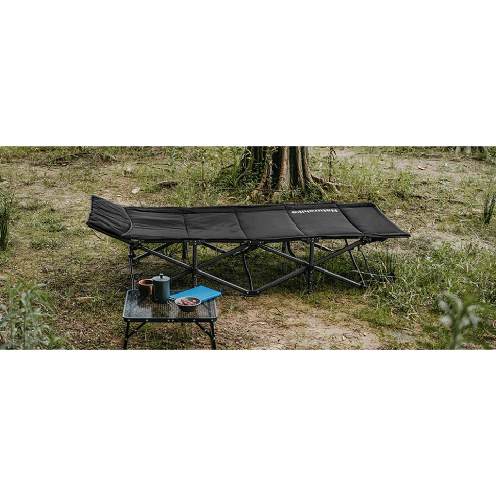 Складане ліжко Naturehike Поліестер Oxford 190х70х36-48 см Чорне