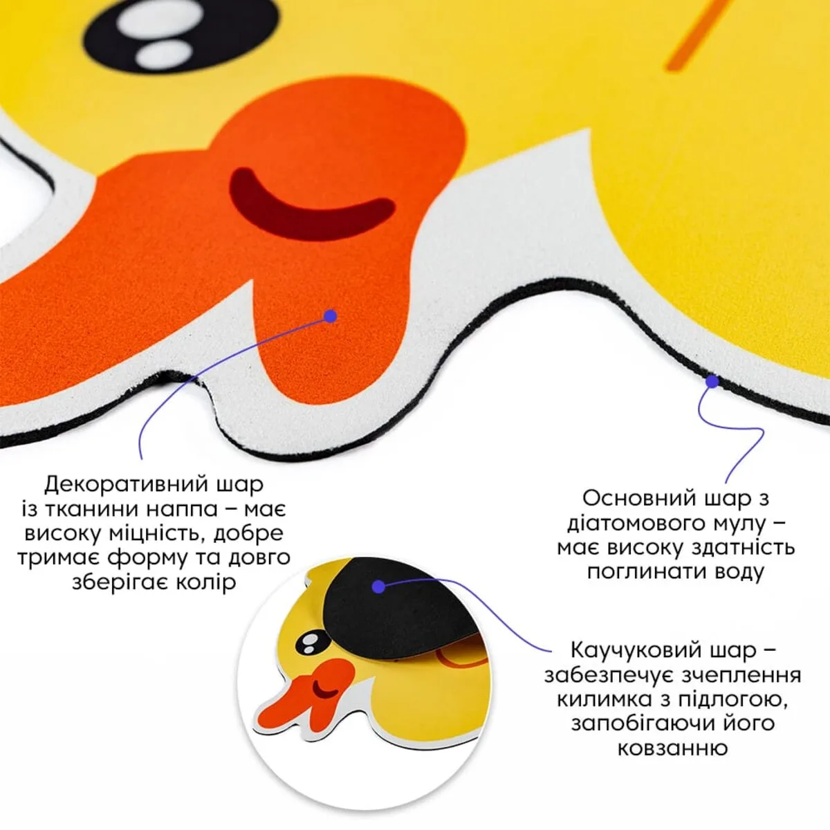 Вологопоглинаючий килимок 400х600х3 мм Діатоміт матовий різні кольори