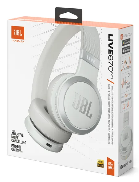 Гарнітура JBL Бездротова повнорозмірна пластикова 40 мм Білий