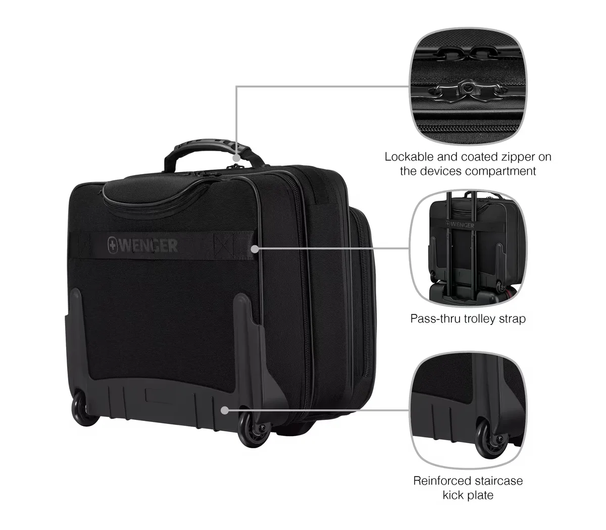 Кейс-пілот для ноутбука 16", Wenger Legacy Black Series, чорний