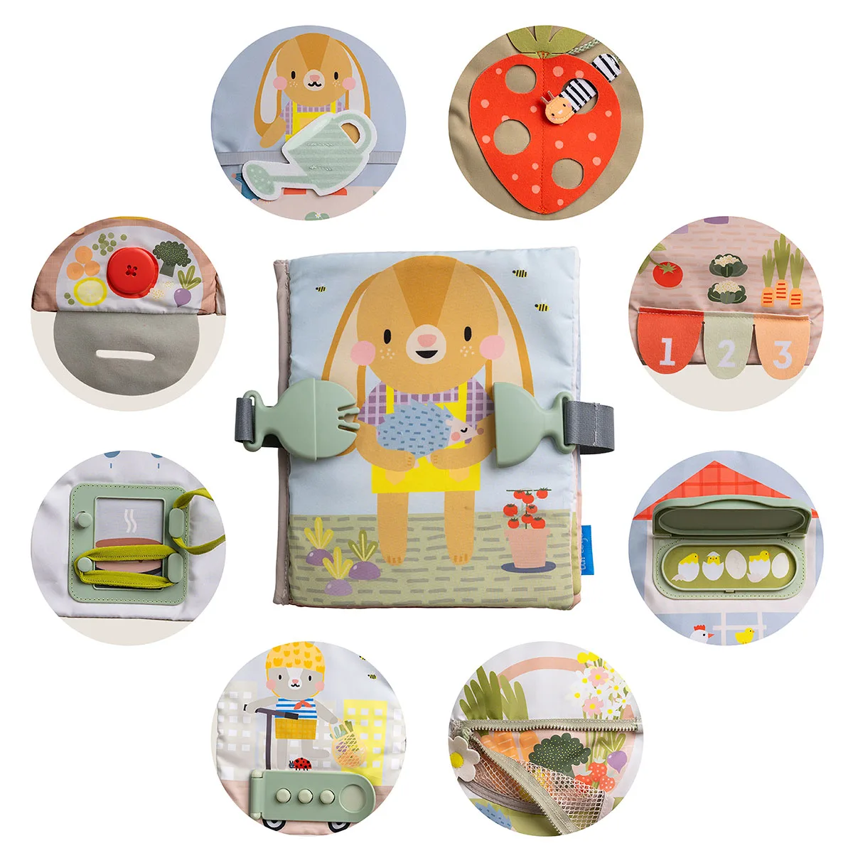 Развивающая мягкая книжка Taf Toys полиэстер 18х21 3 см Садик в городе