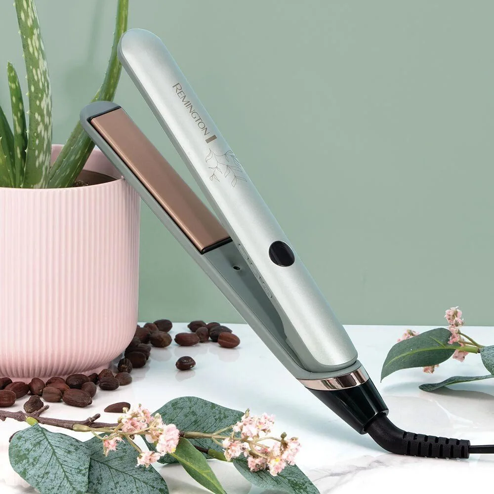 Випрямляч волосся Remington Botanicals, потужність понад 300 Вт, 10 температурних режимів від 150 до 230°C, з дисплеєм, керамічним