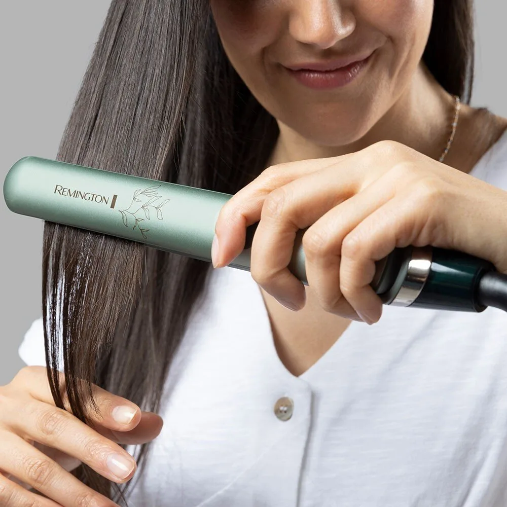 Випрямляч волосся Remington Botanicals, потужність понад 300 Вт, 10 температурних режимів від 150 до 230°C, з дисплеєм, керамічним