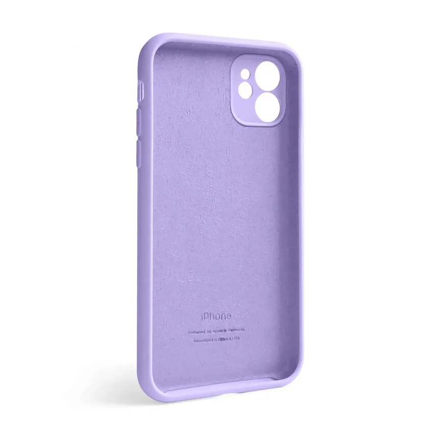 Чохол силіконовий для Apple iPhone 12  закрита камера лавандовий