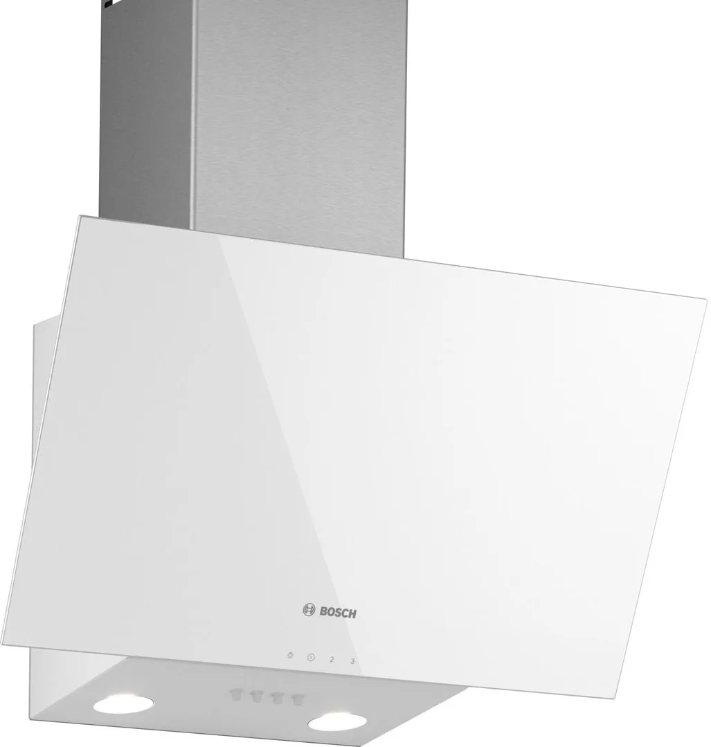 Похила витяжка Bosch, 60 см, продуктивність 360 м3/год, біла.