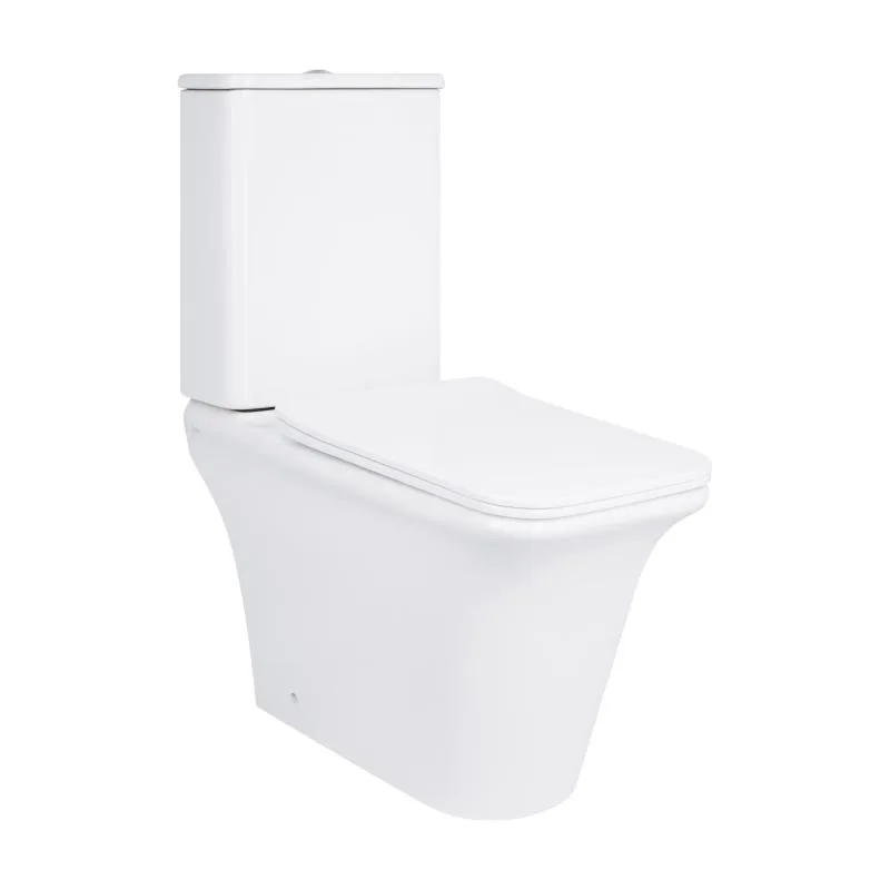 Унітаз-компакт Qtap Kalao безобідковий Soft-close кераміка 660х360х820 мм білий