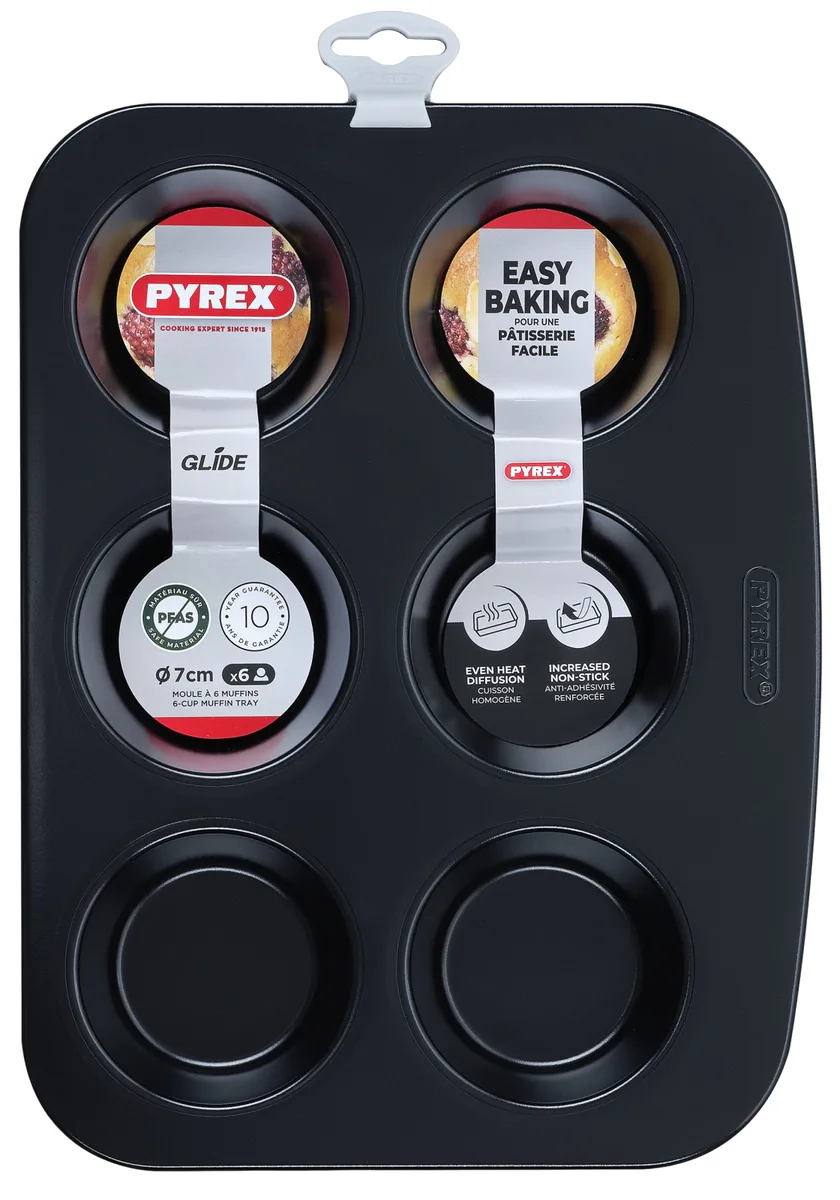 Форма для мафінів Pyrex вуглецева сталь 6 шт прямокутна антипригарна