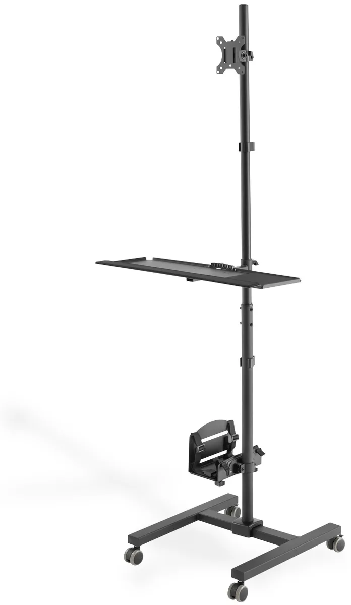 Кріплення DIGITUS Mobile workstation, max. 8 kg load, 32" screen max., black