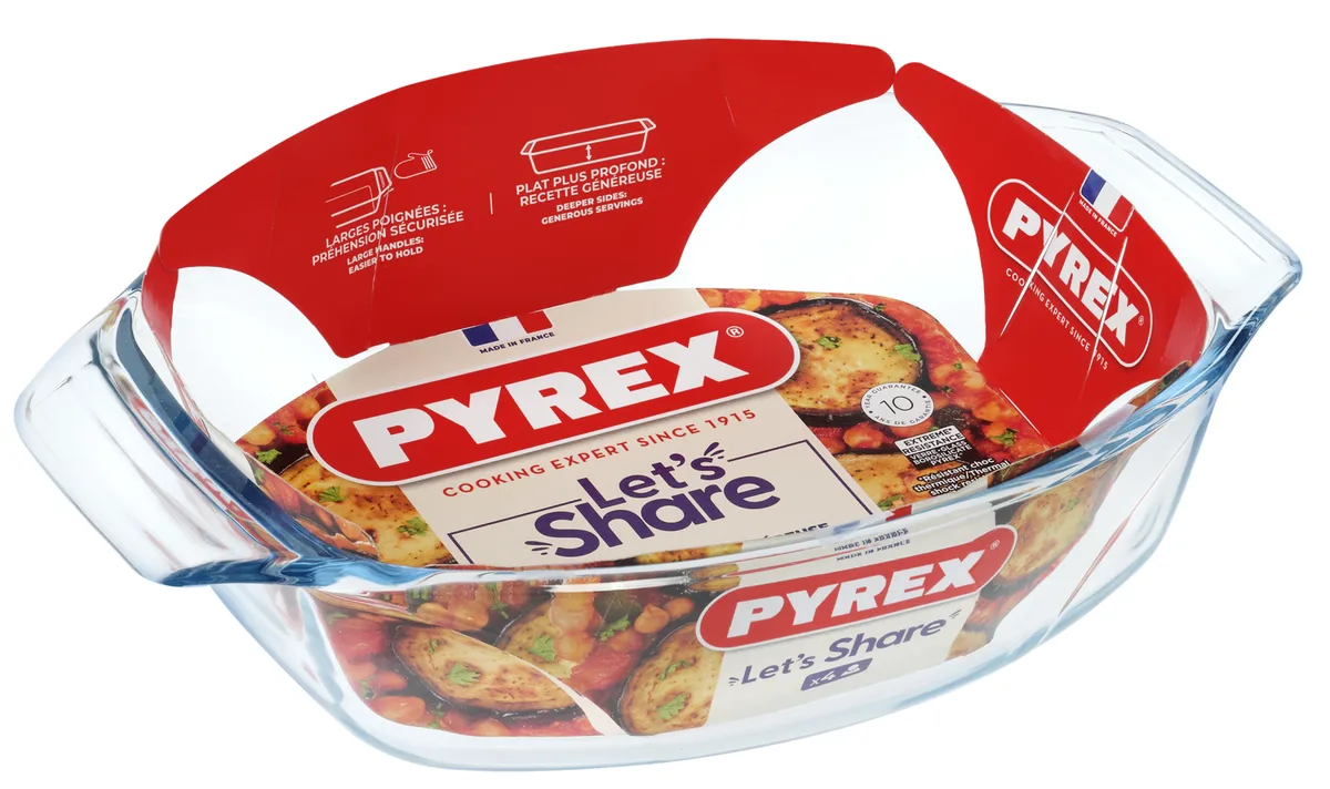 Форма для запекания Pyrex боросиликатное стекло 30х21х7 см овальная