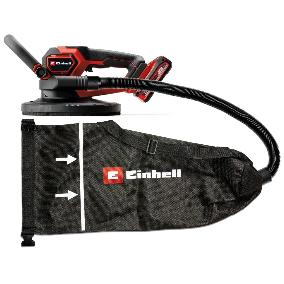Акумуляторна стінова шліфмашина Einhell Professional TP-DWS 18/225 Li PXC, 18В, d225мм, 600-1200 об/хв, 2.36 кг