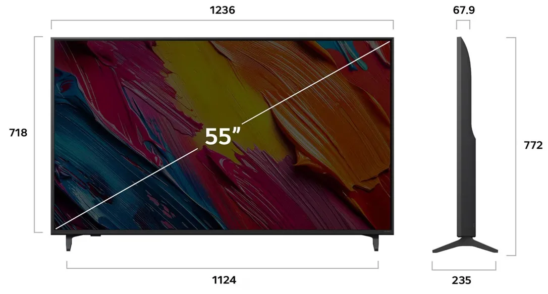 LED-телевізор LG QNED 55 дюймів UHD чорний