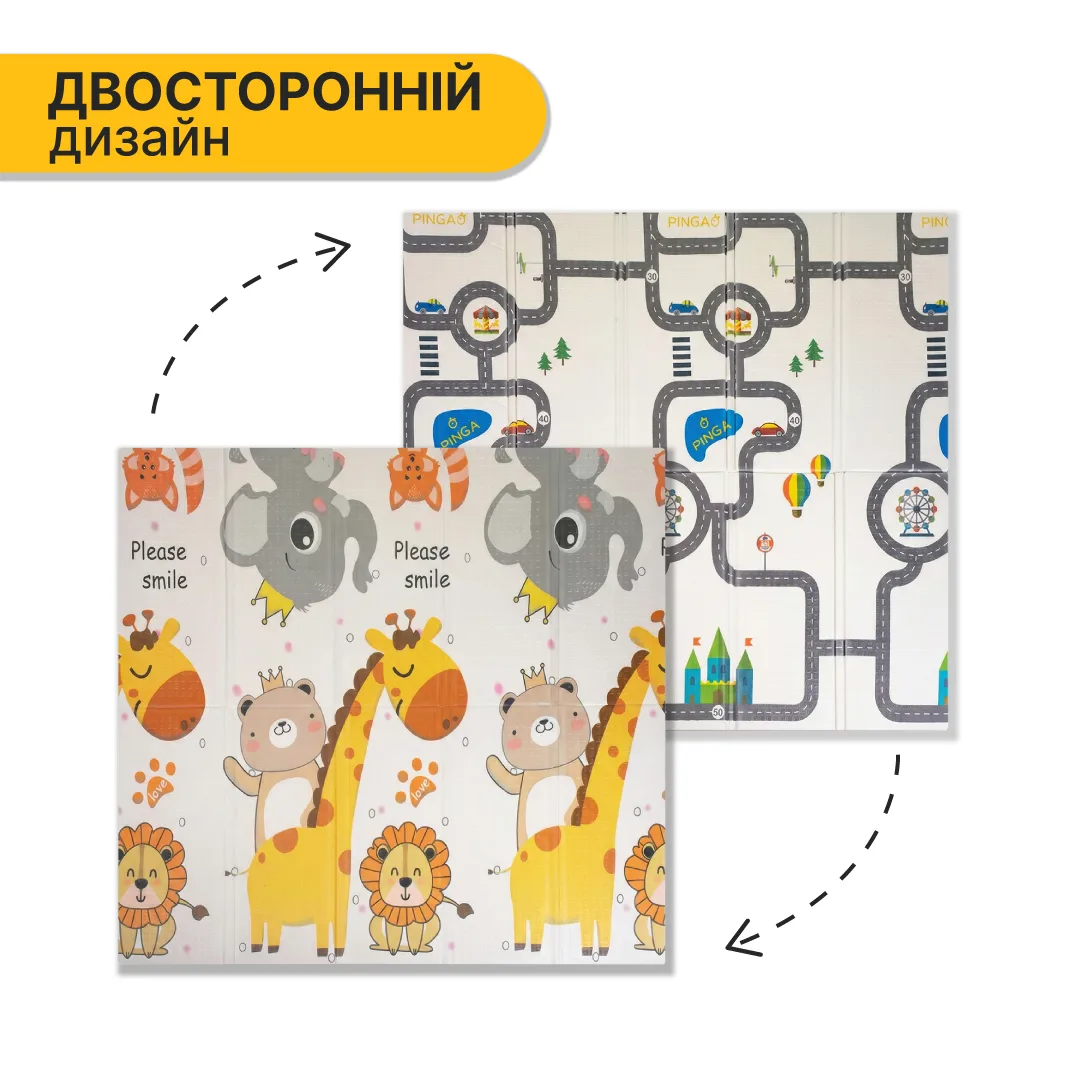 Детский игровой коврик LEOBRO вспененная полиуретановая пена 150х200 см многоцветный