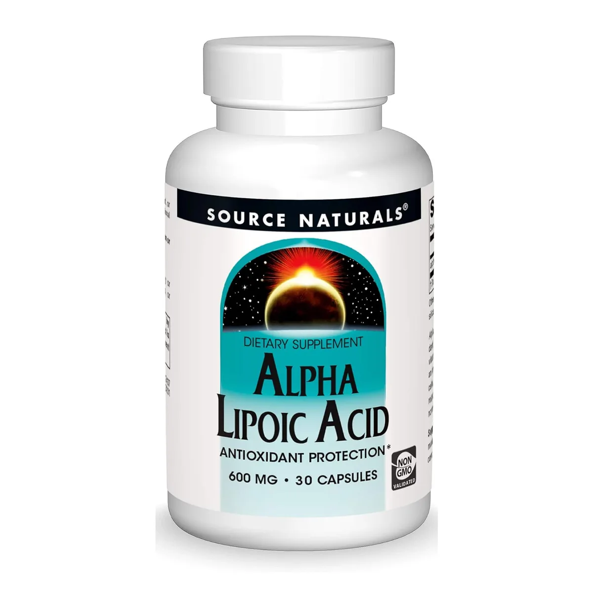 Альфа-липоевая кислота Source Naturals 600 мг 30 капсул Жиро- и водорастворимый антиоксидант