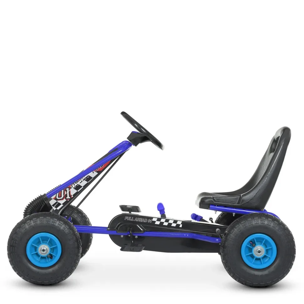 Велокарт Bambi Racer 101x65x25 см комбінований синій для дітей від 3 років