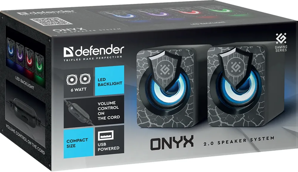 Акустична система Defender 2.0 6Вт USB Пластик Чорна