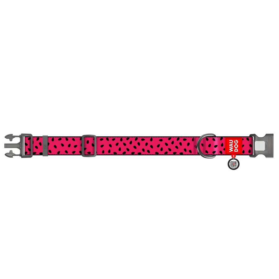 Нашийник WAUDOG Nylon XXL 46-70 см нейлоновый Арбуз 35 мм