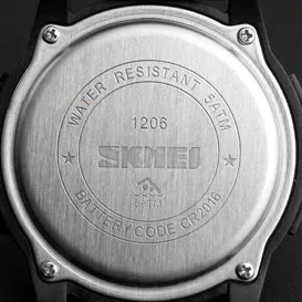 Годинники Skmei полімер 45 мм чорні з білим