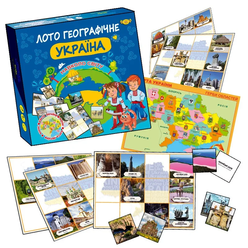 Гра лото географічне Мастер картон 70 пам'яток Україна