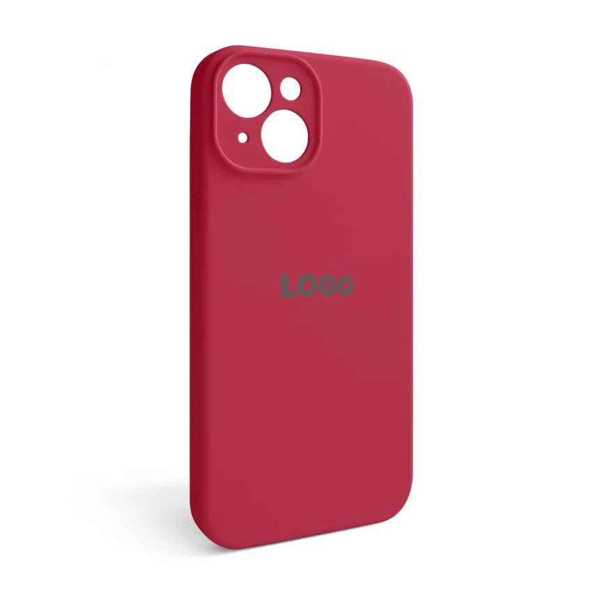 Чохол Silicone Case для Apple iPhone 14 силіконовий червоний закрита камера