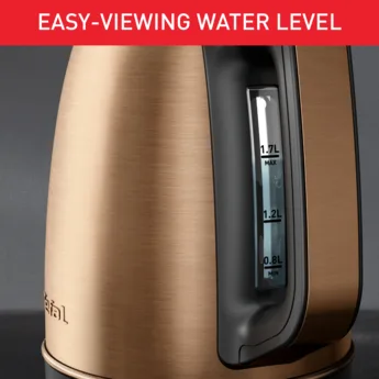 Електрочайник Tefal Coppertinto 1.7л, Strix, з нержавіючої сталі, бронзового кольору.