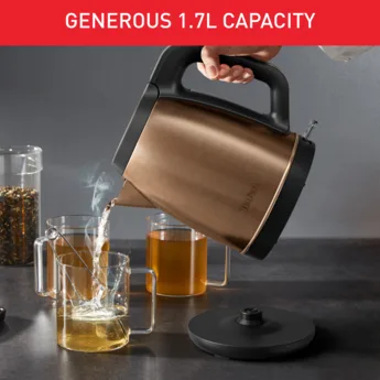 Електрочайник Tefal Coppertinto 1.7л, Strix, з нержавіючої сталі, бронзового кольору.