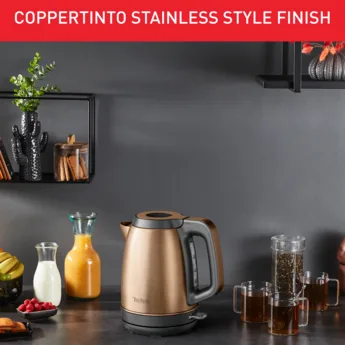 Електрочайник Tefal Coppertinto 1.7л, Strix, з нержавіючої сталі, бронзового кольору.