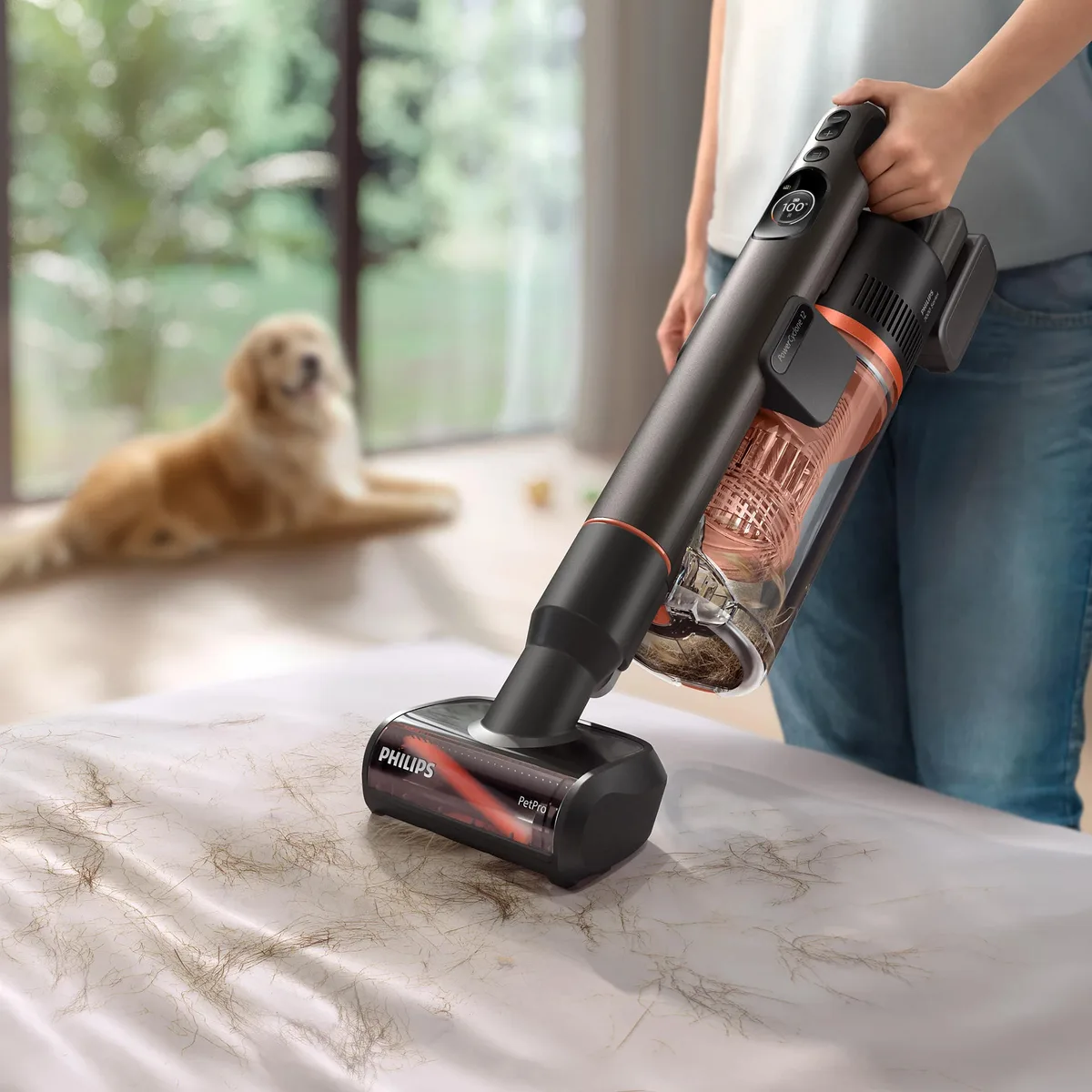 Безпровідний пилосос Philips Aqua Series 7000 для вологого прибирання, об'єм контейнера 0.6 л, автономна робота до 80 хв, LED підс