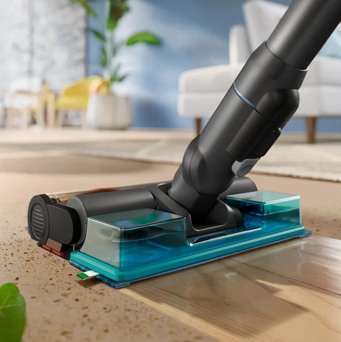 Безпровідний пилосос Philips Aqua Series 7000 для вологого прибирання, об'єм контейнера 0.6 л, автономна робота до 80 хв, LED підс