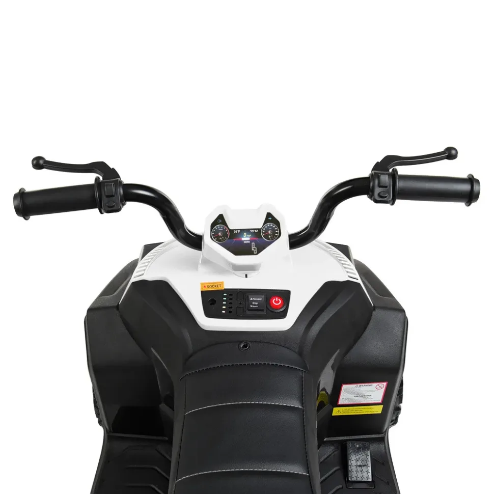 Дитячий електромобіль Bambi Racer екокожа 88х54х63 см коричневий до 30 кг